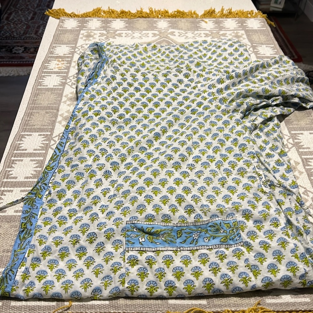 Block Print Long Kimono